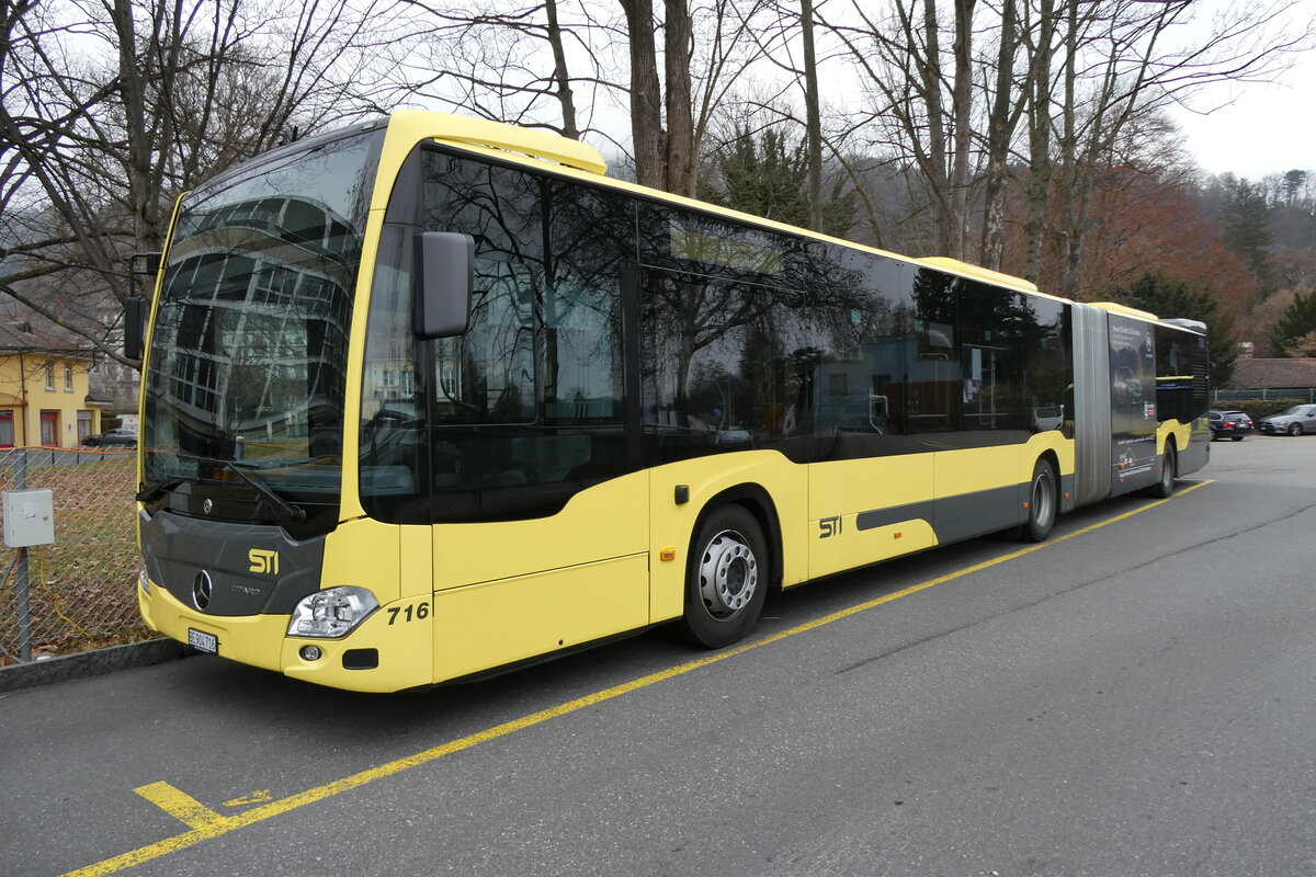 (283'523) - STI Thun - Nr. 716/BE 904'716 - Mercedes am 27. Dezember 2025 bei der Schiffl�ndte Thun