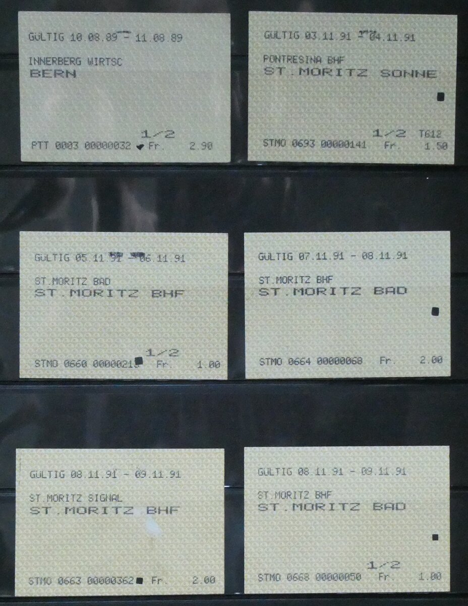 (283'706) - Postauto-Einzelbillette am 4. Januar 2026 in Thun