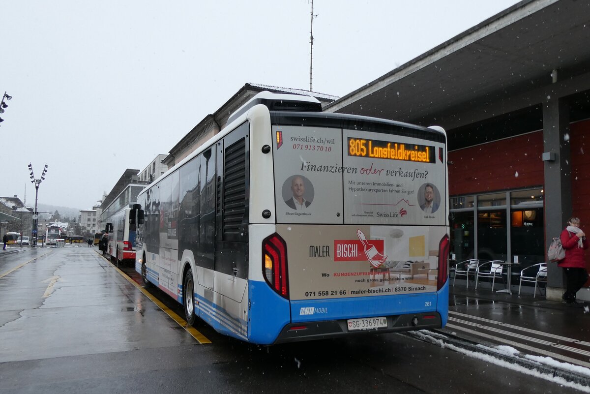 (283'740) - WilMobil, Wil - Nr. 261/SG 336'974 - MAN am 8. Januar 2026 beim Bahnhof Frauenfeld