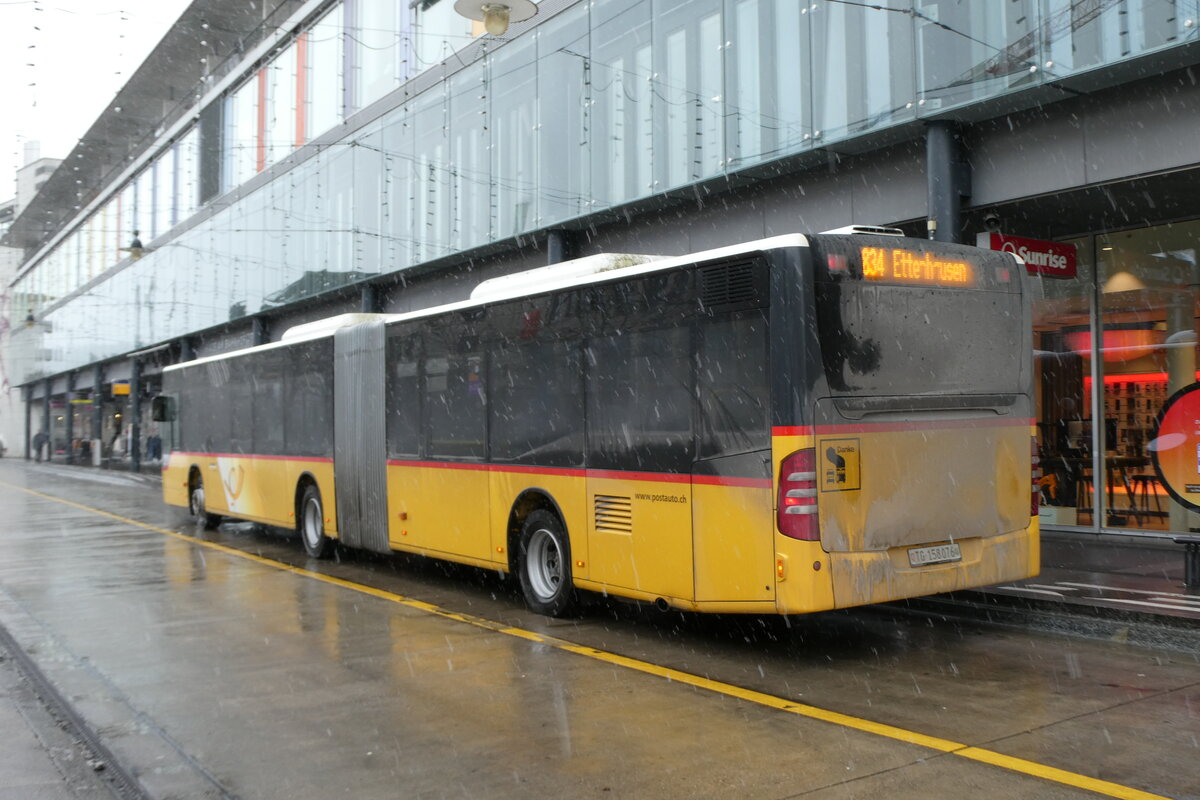 (283'762) - PostAuto Ostschweiz - TG 158'076/PID 5504 - Mercedes (ex PostAuto Nordschweiz) am 8. Januar 2026 beim Bahnhof Frauenfeld