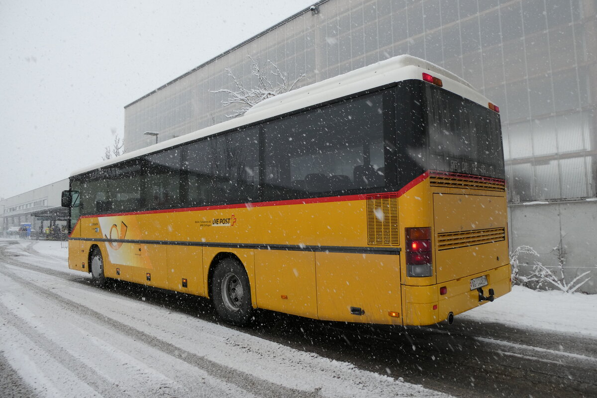 (283'877) - Tschannen, Zofingen - Nr. 7/AG 14'483/PID 90 - Setra am 10. Januar 2026 beim Bahnhof Frutigen