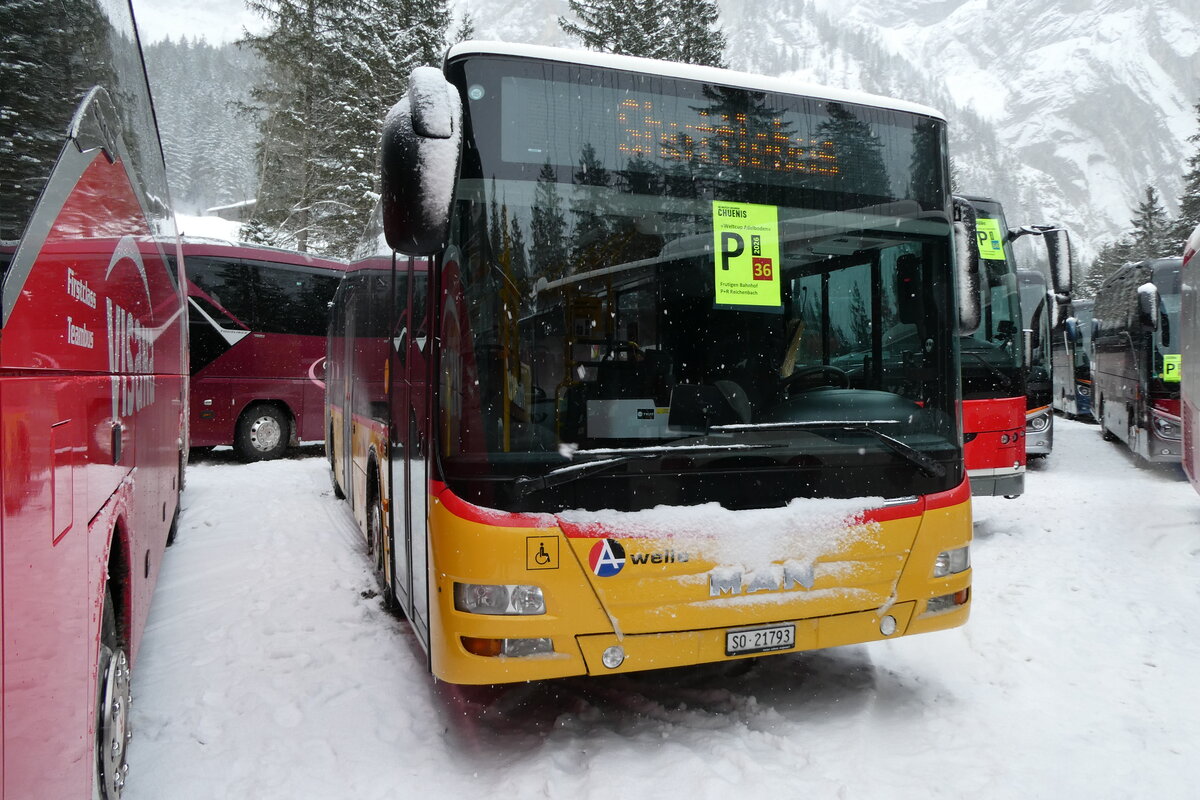 (283'932) - Wyss, Boningen - Nr. 65/SO 21'793/PID 10'546 - MAN am 10. Januar 2026 in Adelboden, Unter dem Birg