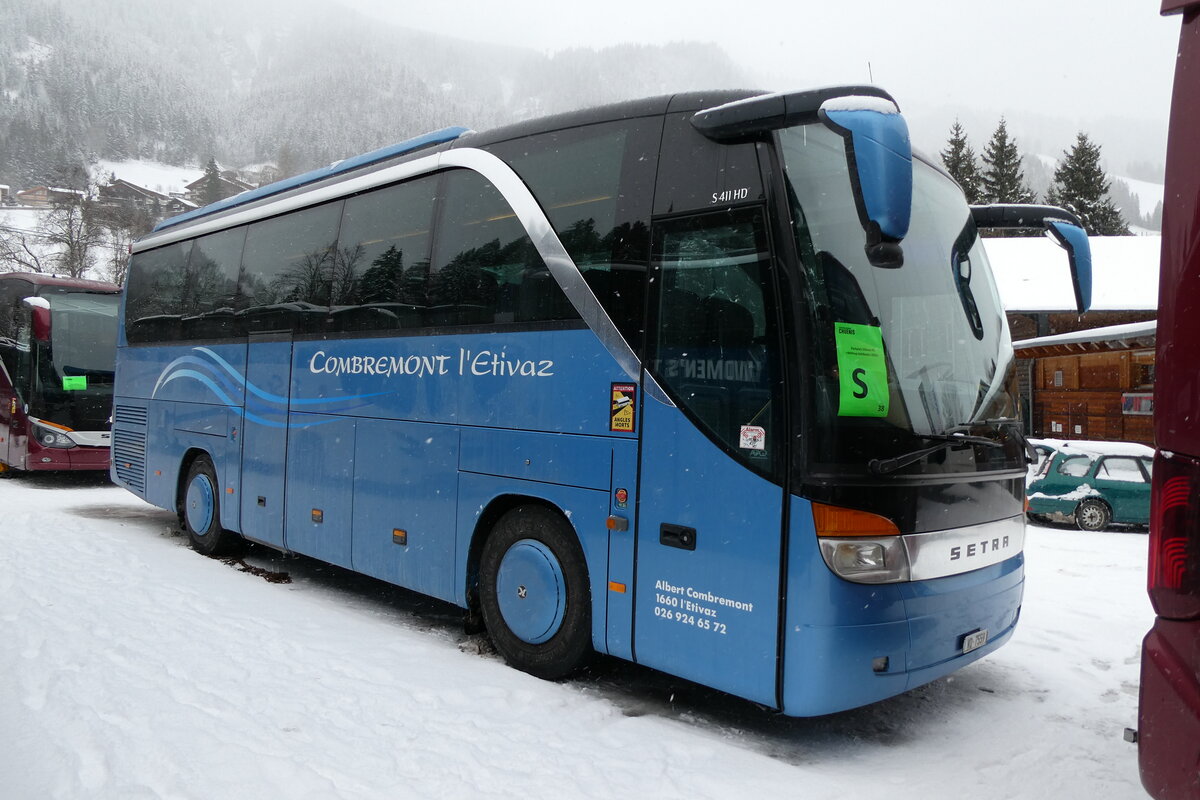 (284'063) - Combremont, L'Etivaz - VD 7559 - Setra am 10. Januar 2026 in Adelboden, ASB