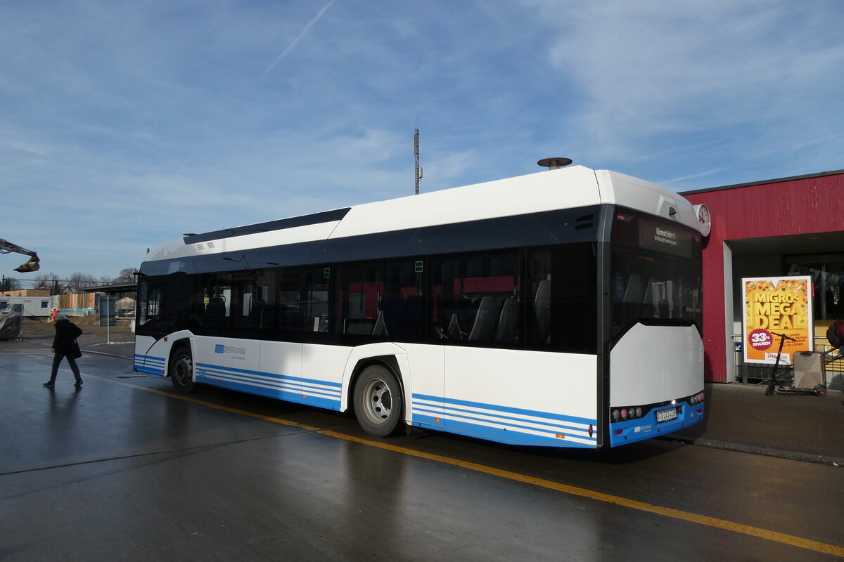 (284'187) - BOTG Amriswil - Nr. 424/TG 241'423 - eSolaris am 16. Januar 2026 beim Bahnhof Amriswil