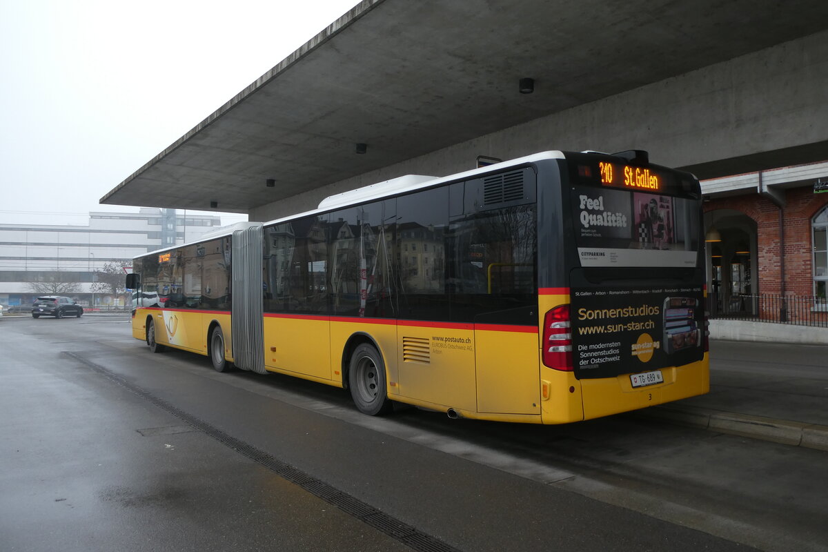 (284'212) - Eurobus, Arbon - Nr. 3/TG 689/PID 5546 - Mercedes am 16. Januar 2026 in Arbon, Bushof