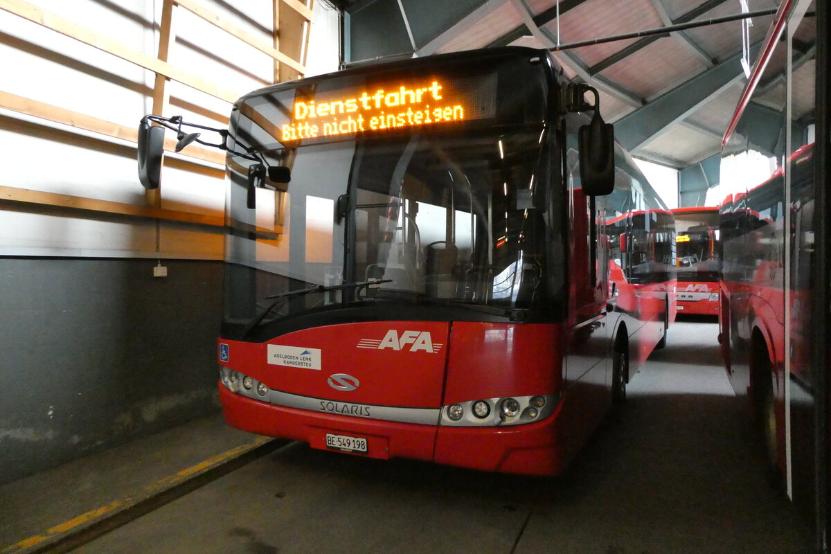(284'282) - AFA Adelboden - Nr. 491/BE 549'198 - Solaris (ex Nr. 91) am 20. Januar 2026 in Adelboden, Busstation
