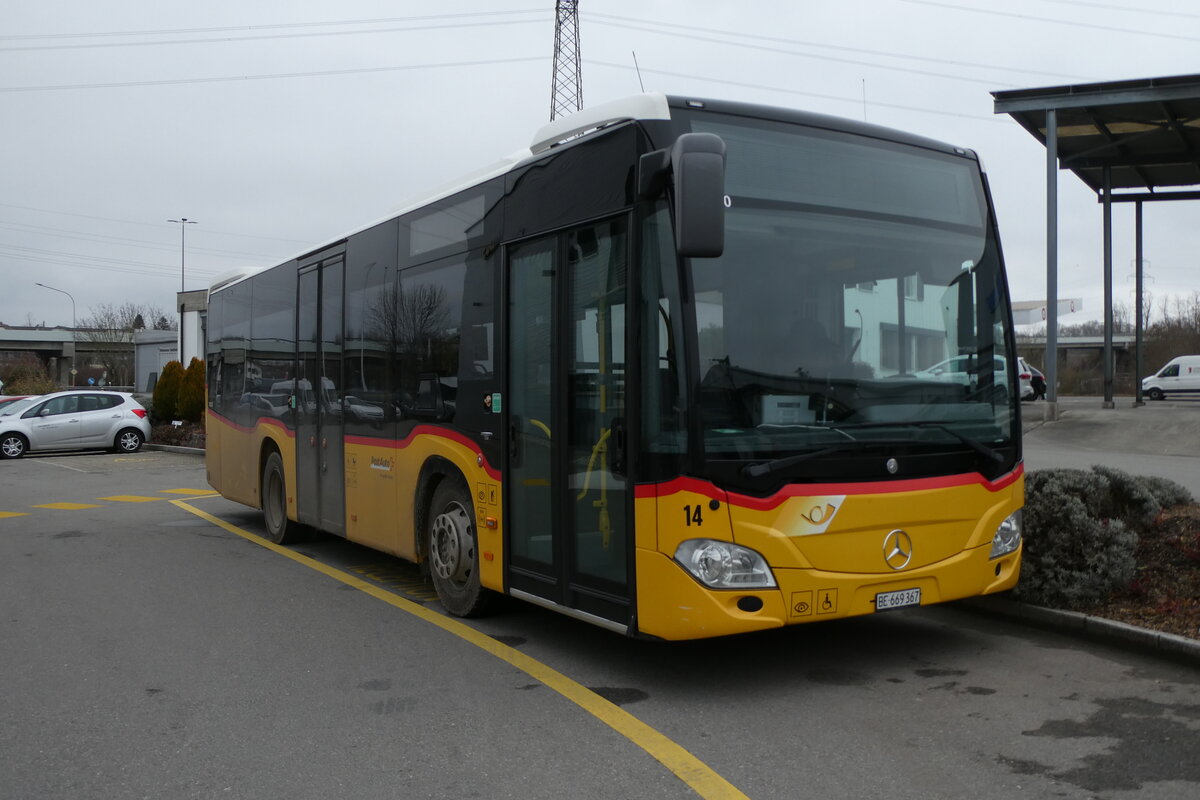 (284'530) - PostAuto Bern - Nr. 14/BE 669'367/PID 10'120 - Mercedes (ex Thepra, Stans Nr. 20) am 31. Januar 2026 in Kerzers, Interbus