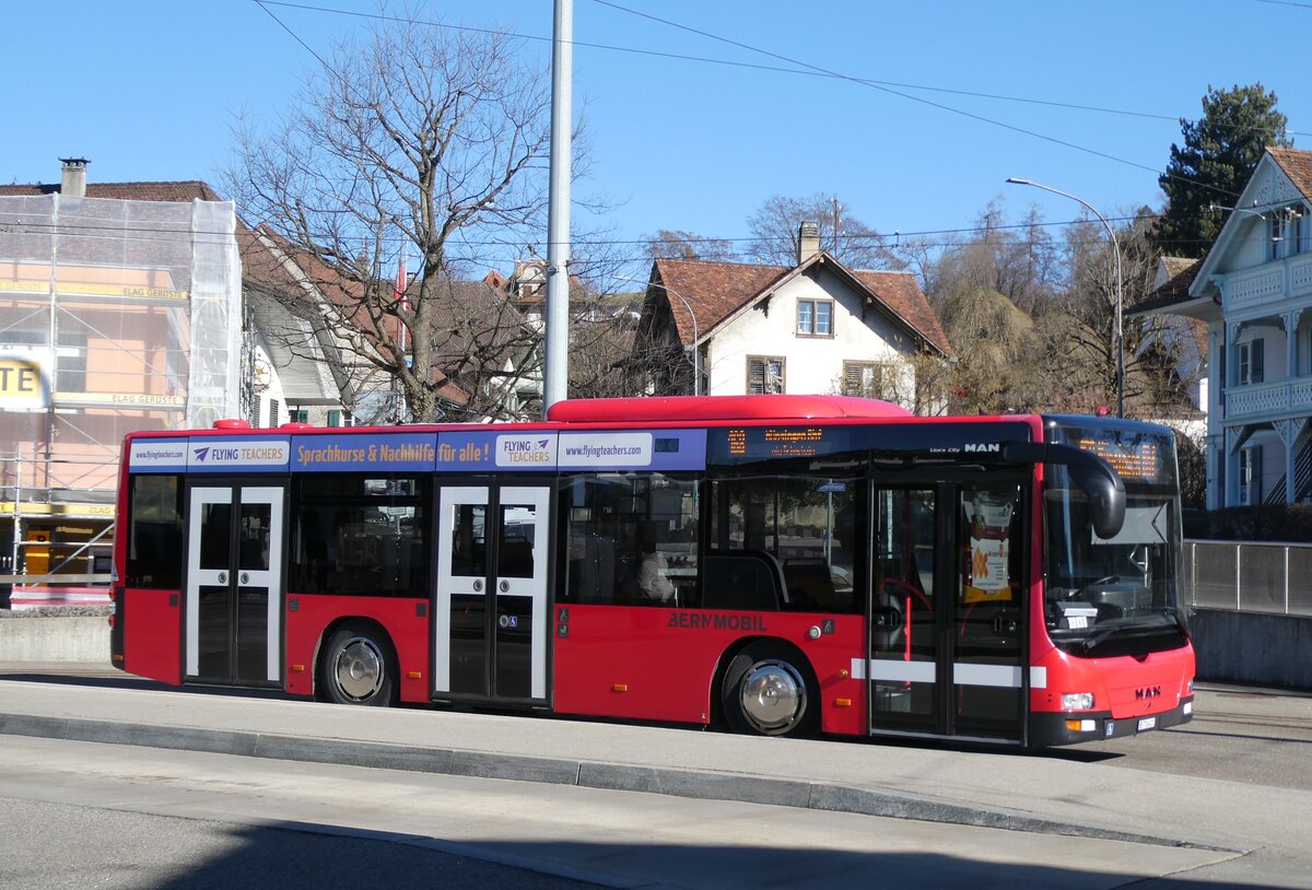 (284'553) - Bernmobil, Bern - Nr. 411/BE 716'411 - MAN am 2. Februar 2026 beim Bahnhof Worb Dorf