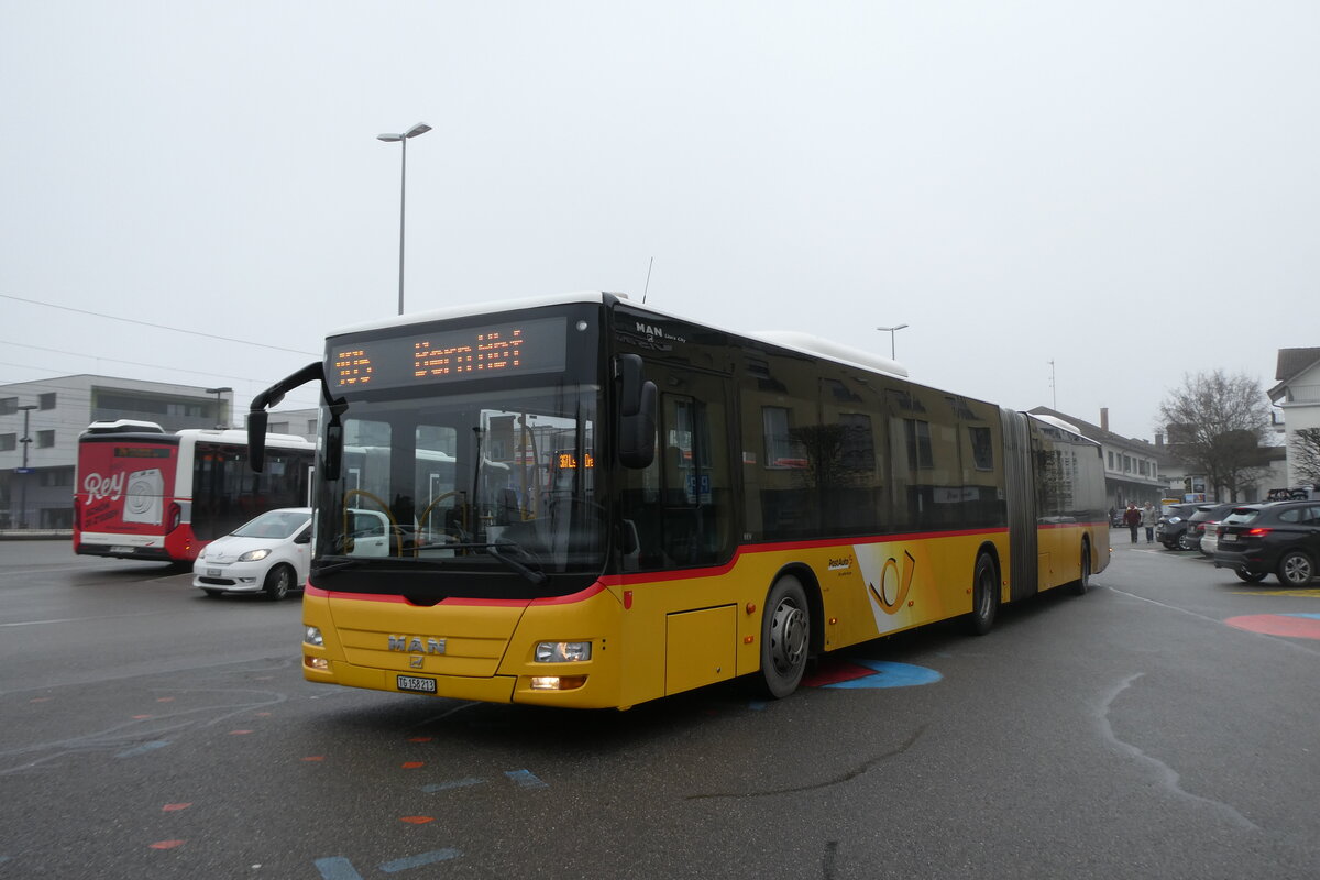 (284'690) - PostAuto Ostschweiz - TG 158'213/PID 4818 - MAN (ex PostAuto Graub�nden; ex PostAuto Ostschweiz SZ 68'458; ex PostAuto Ostschweiz - SZ 44'040; ex Kistler, Reichenburg) am 7. Februar 2026 beim Bahnhof Lyss
