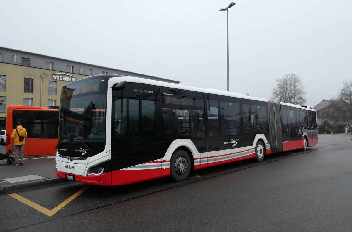 (284'692) - ASm Langenthal - Nr. 74/BE 893'274 - MAN am 7. Februar 2026 beim Bahnhof Lyss