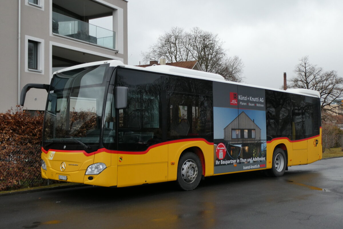 (284'827) - PostAuto Bern - BE 637'781/PID 11'216 - Mercedes am 11. Februar 2026 in Thun, Garage STI