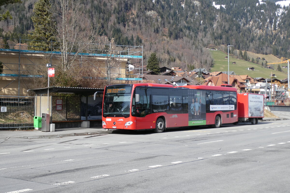 (285'028) - AFA Adelboden - Nr. 96/BE 823'926 - Mercedes am 22. Februar 2026 beim Bahnhof Frutigen