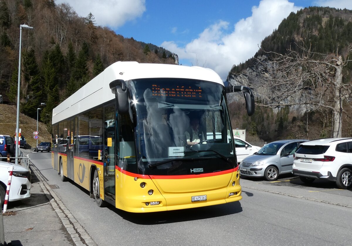 (285'353) - PostAuto Bern - BE 475'161/PID 10'248 - Hess am 12. M�rz 2026 beim Bahnhof Lauterbrunnen