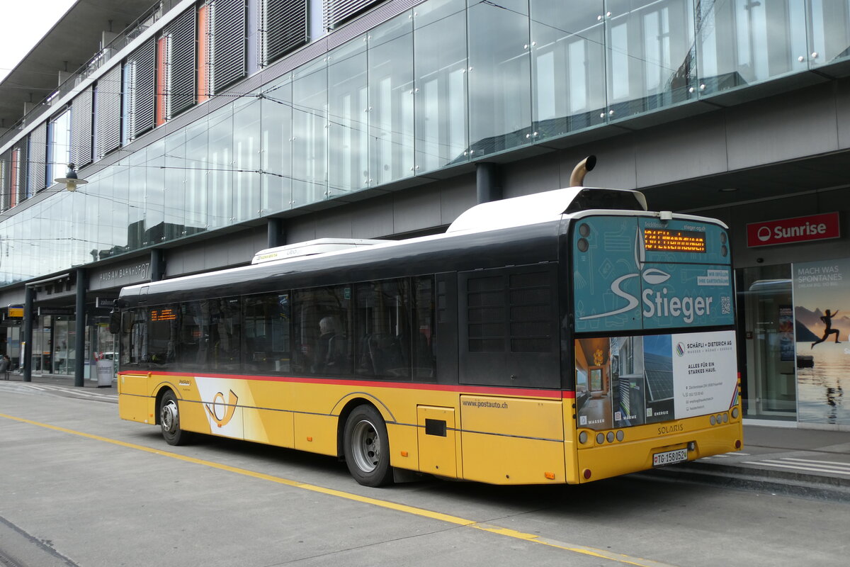 (285'460) - PostAuto Ostschweiz - TG 158'052/PID 10'078 - Solaris am 17. M�rz 2026 beim Bahnhof Frauenfeld