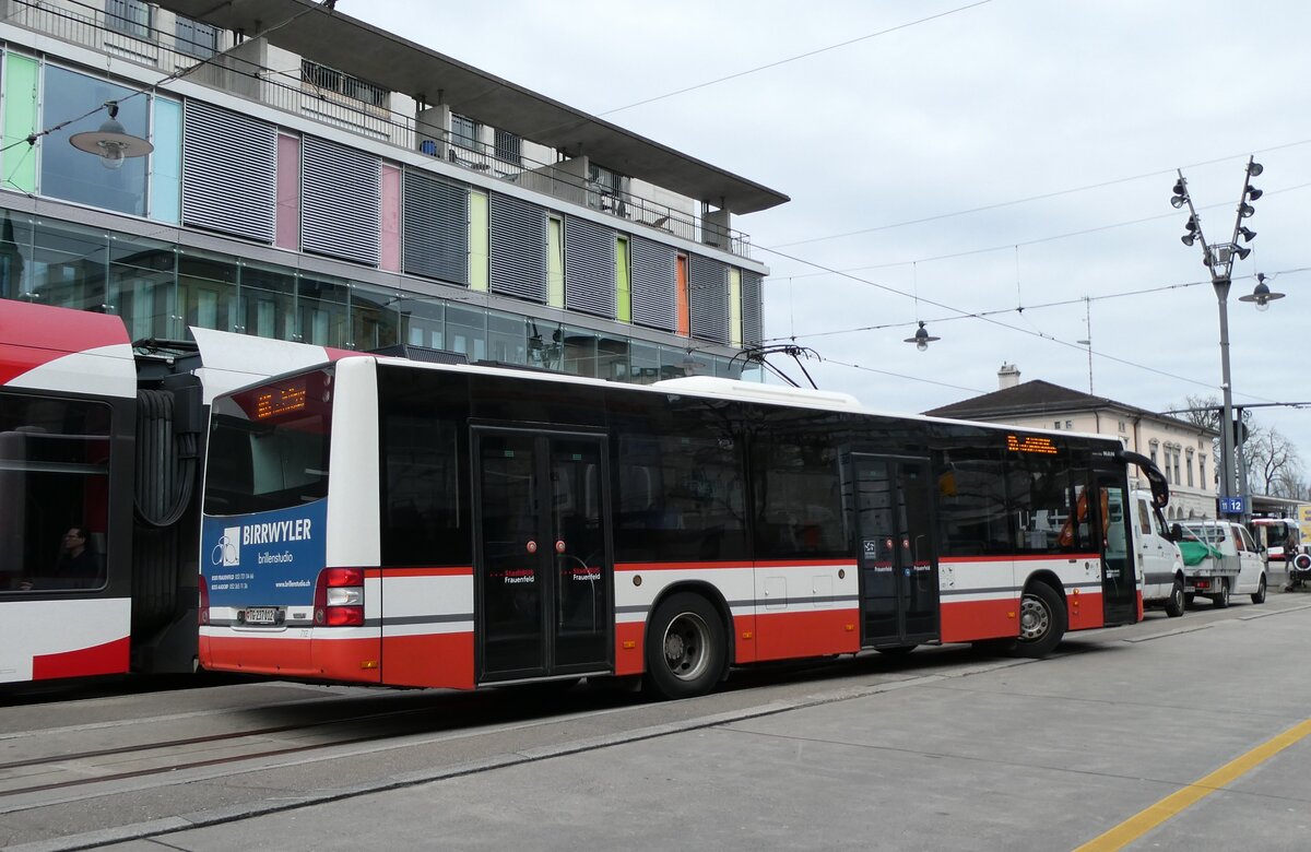 (285'467) - StadtBUS, Frauenfeld - Nr. 712/TG 237'012 - MAN (ex PostAuto Ostschweiz PID 10'104) am 17. M�rz 2026 beim Bahnhof Frauenfeld