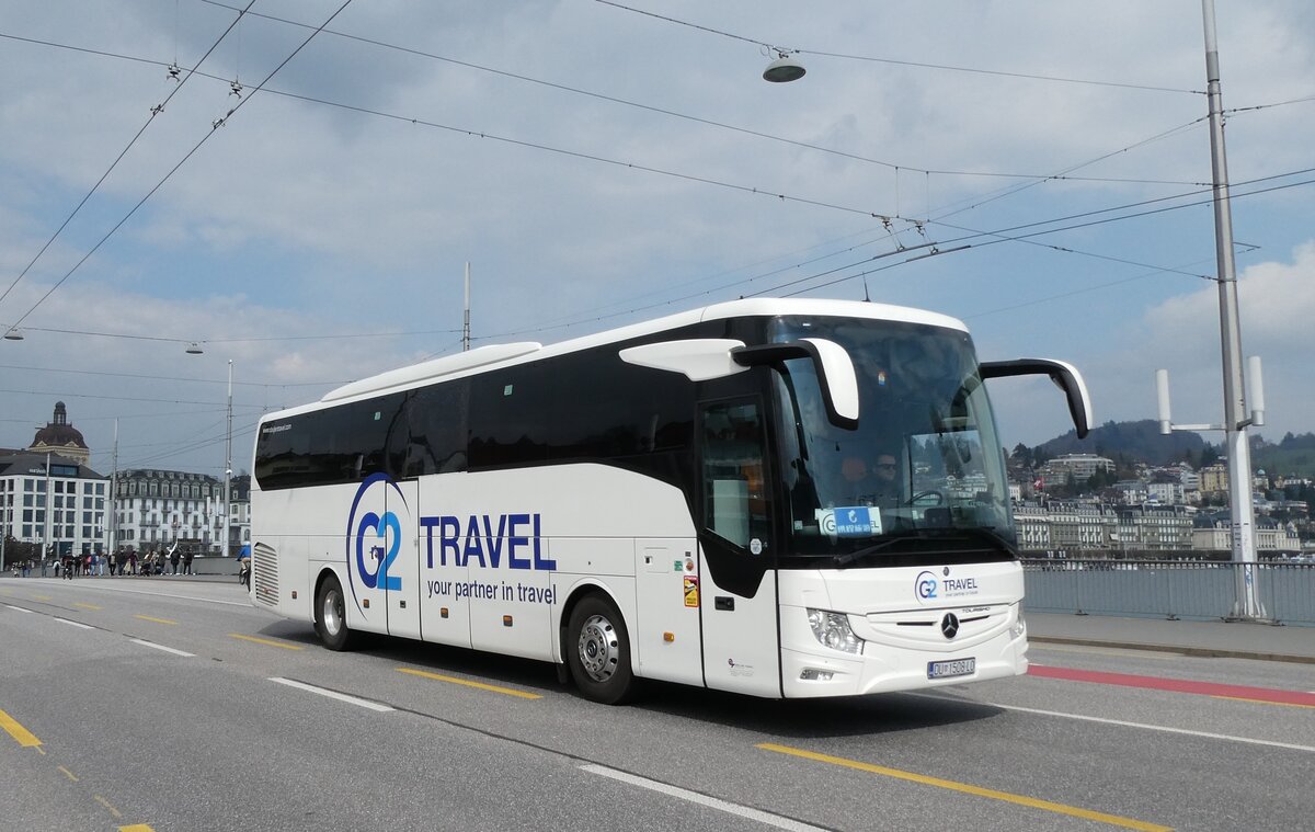 (285'716) - Aus Kroatien: G2 Travel, Dubrovnik - DU 1508-LO - Mercedes am 23. M�rz 2026 in Luzern, Bahnhofbr�cke