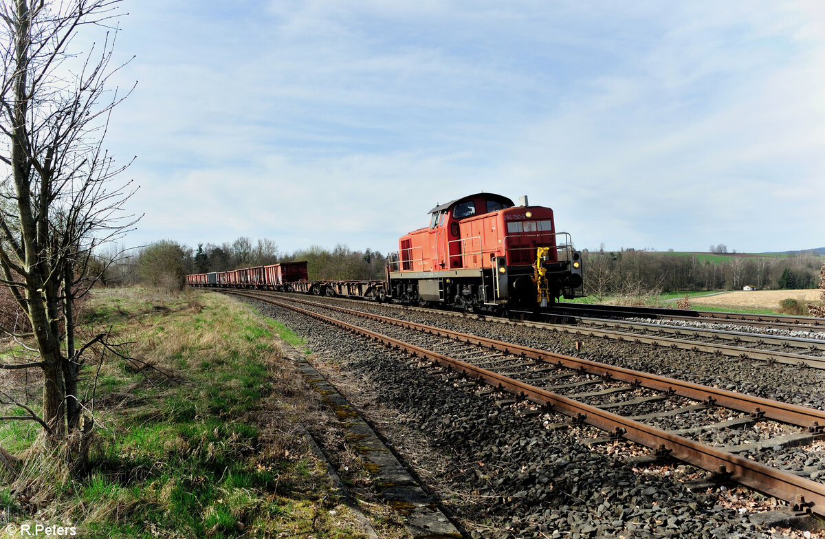 294 750-5 mit der Weidener Übergabe bei Schönfeld in Richtung Marktredwitz. 26.03.24