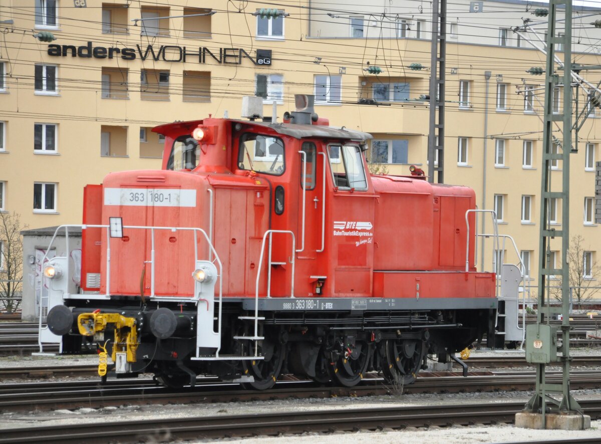 363 180-1 von BTE (Bahn Touristik Express) in Nürnberg am 04.04.2011.