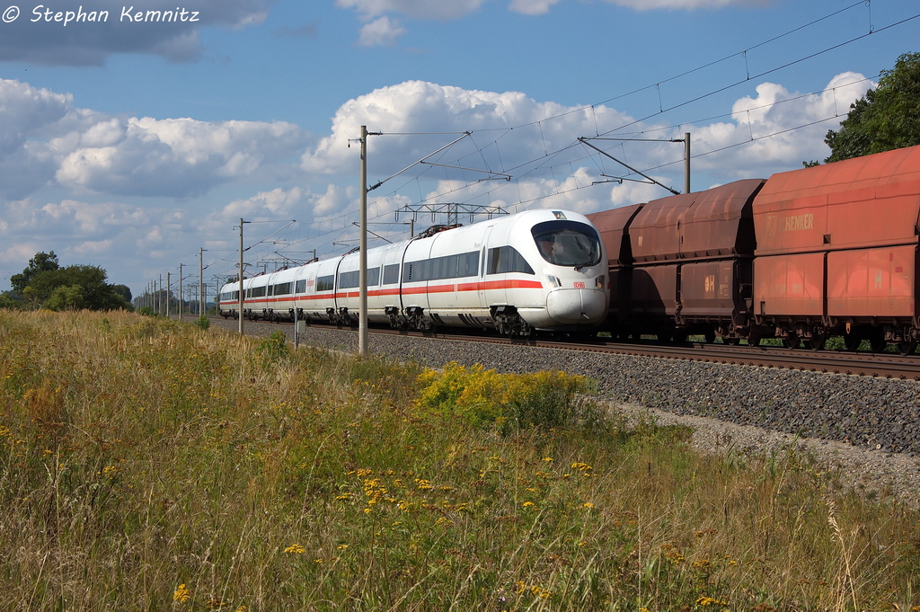 411 003-7  Paderborn  als ICE 1615 von Hamburg-Altona nach Berlin S�dkreuz in Vietznitz. 24.08.2013