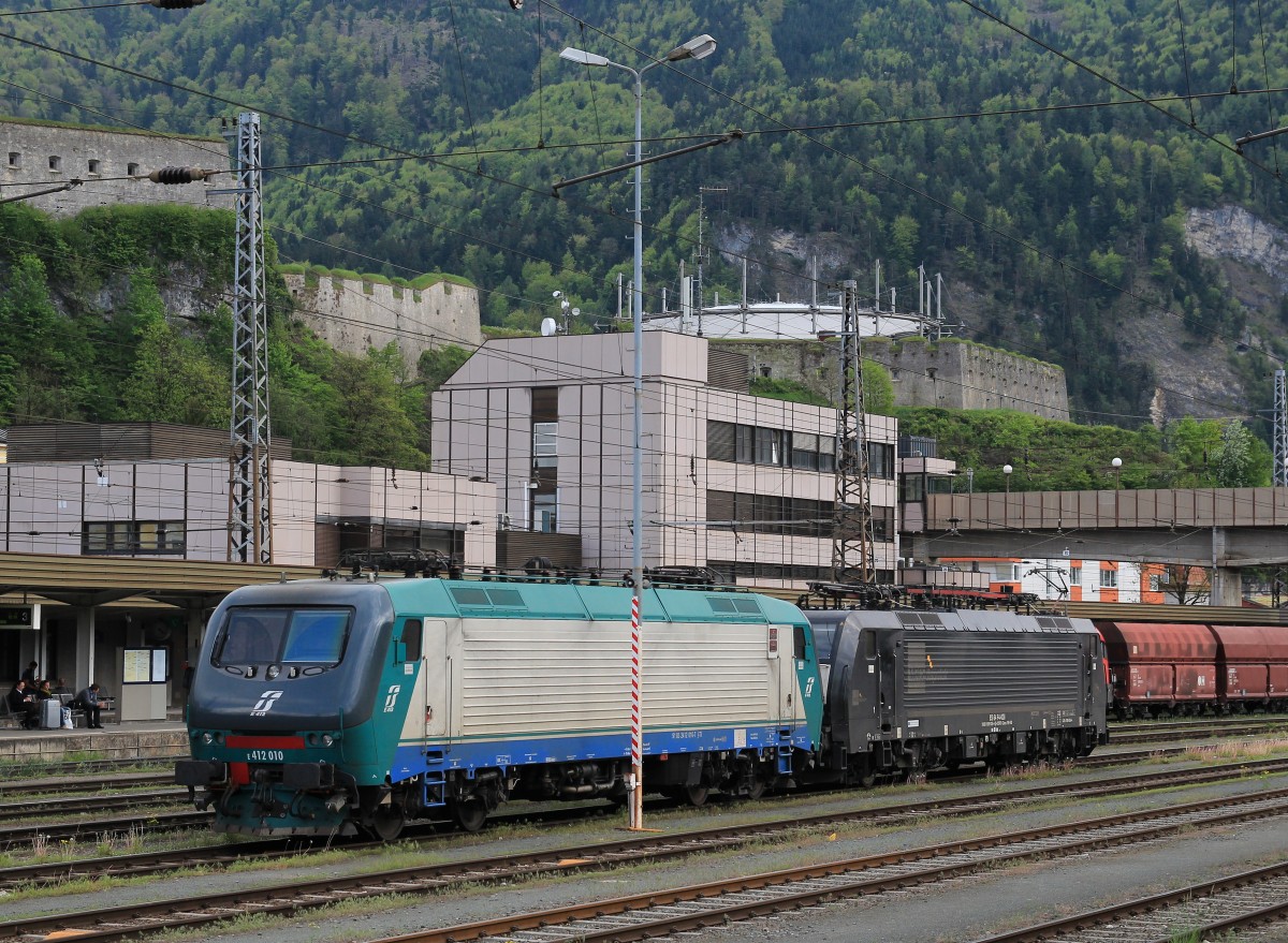 412 010 am 2. Mai 2014 im Bahnhof von Kufstein.