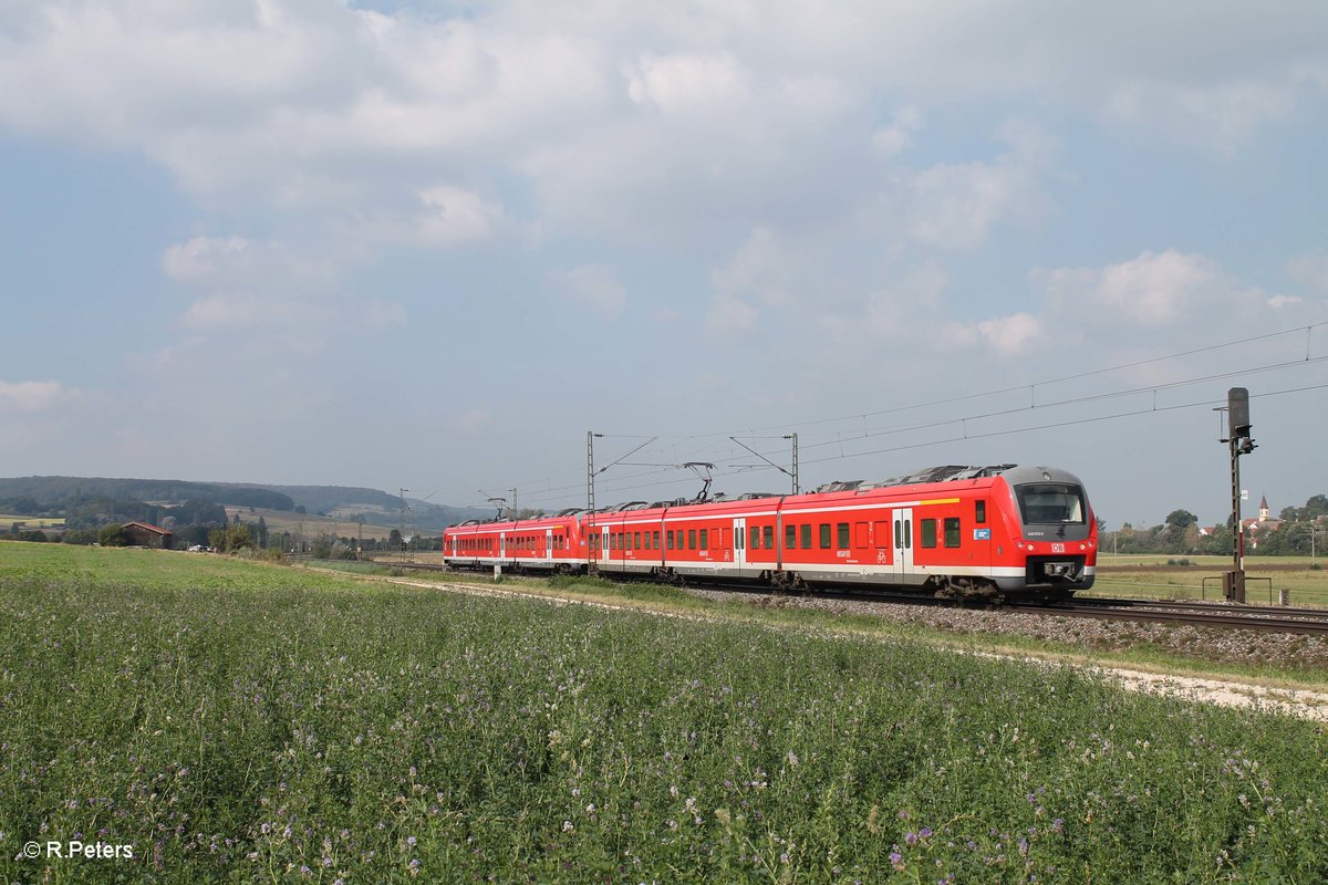 440 810-0 und 440 325-9 als RB 58113 Würzburg - Treuchtlingen kurz vor ihrem Ziel. 24.09.16