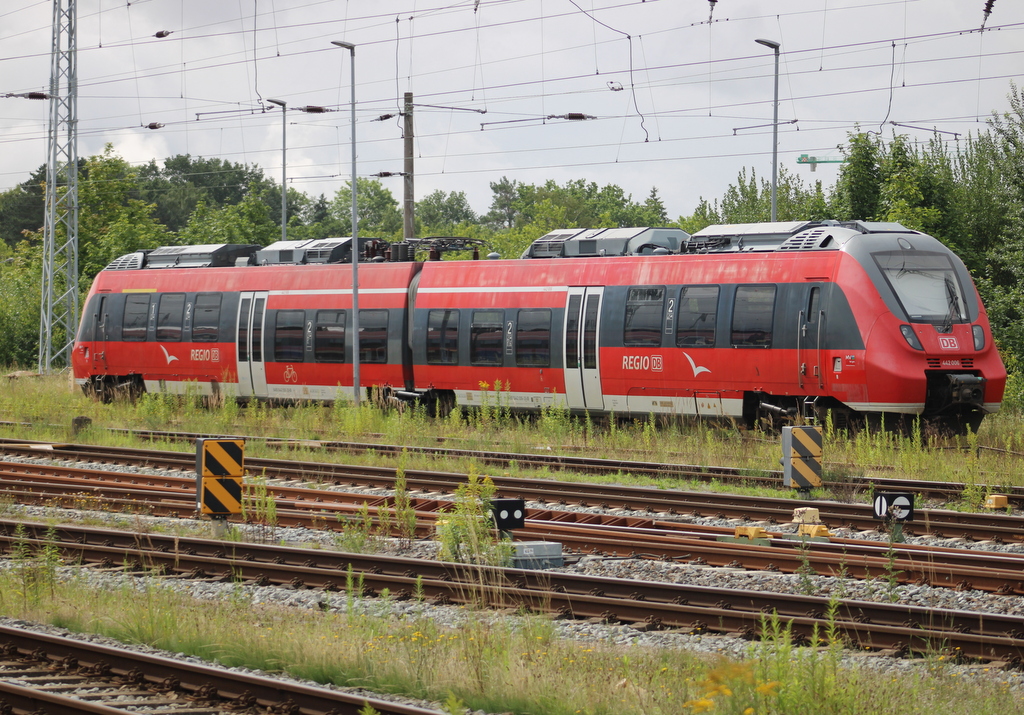 442 006 stand am 26.07.2025 im Rostocker Hbf.