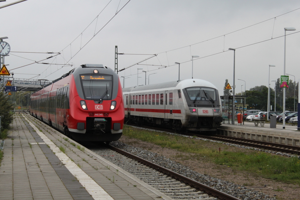 442 345 als S2(Rostock-Warnemünde)bei der Einfahrt in Warnemünde-Werft.24.09.2017
