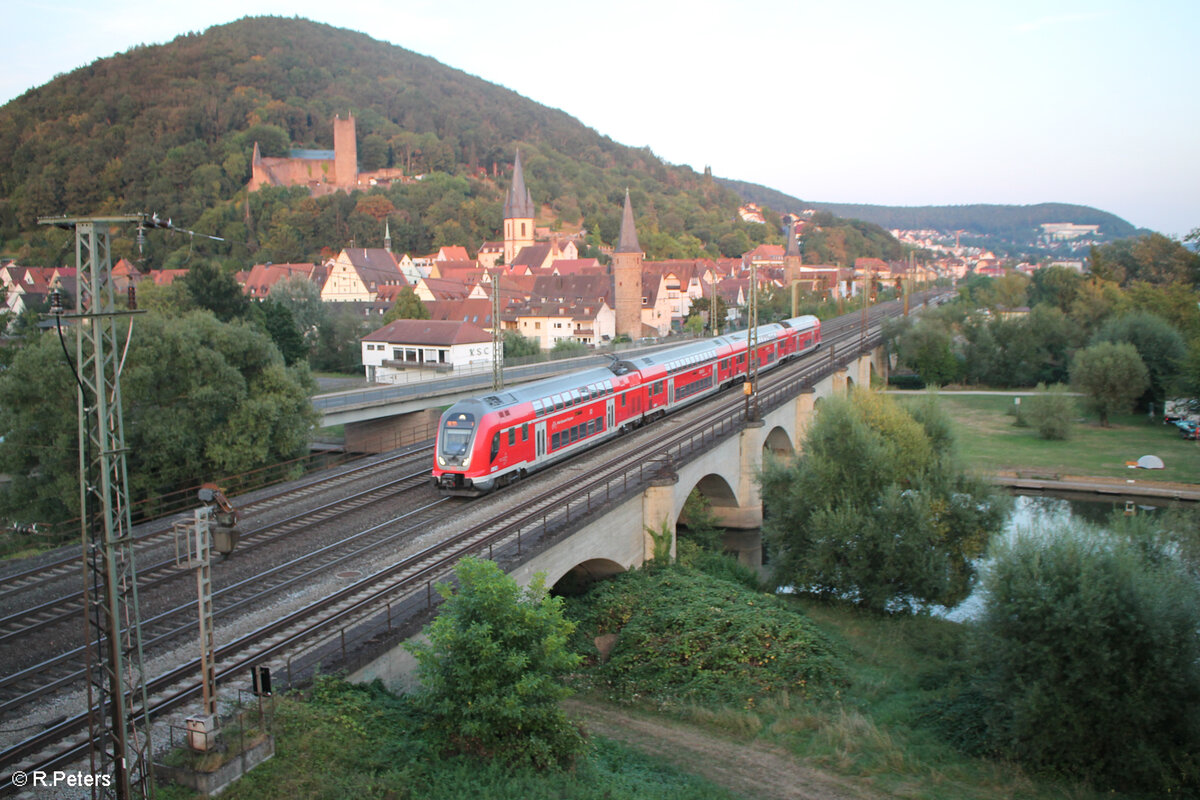 445 046 als RE 55 4648 Würzburg - Frankfurt/Main durch Gemünden. 01.09.24