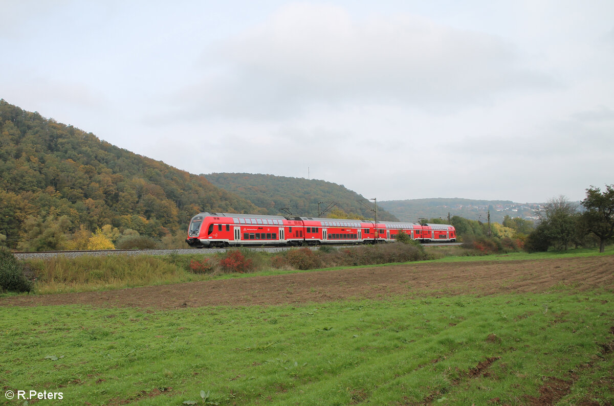 445 053-2 als RE 54 4613 Frankfurt/Main - Würzburg bei Wernfeld. 20.10.24