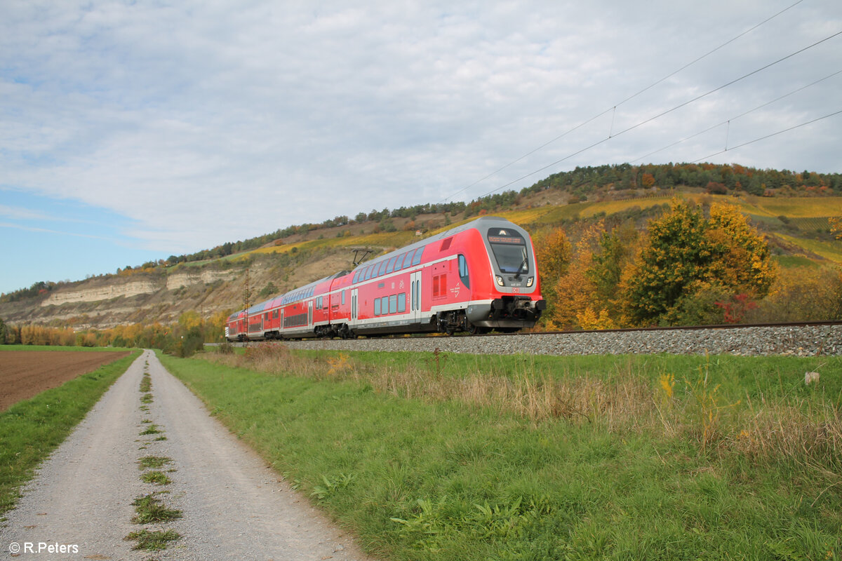 445 077 als RE 54 RE4617 Frankfurt/Main - Bamberg bei Th�ngersheim. 21.10.24