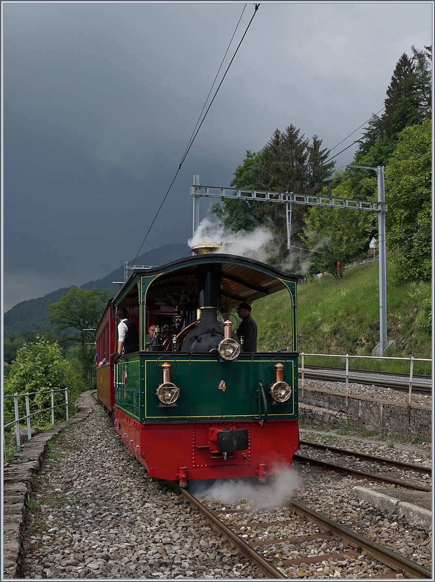 50 Jahre Blonay-Chamby - die G 27  N 4  Rimini  erreicht mit ihrem NStCM Wagen Chamby. 

19. Mai 2018