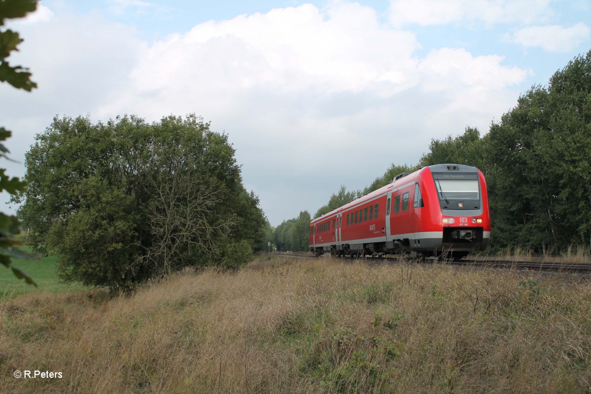 612 981 mit Franken-Sachsen-Express bei Sch�nfeld. 26.09.13