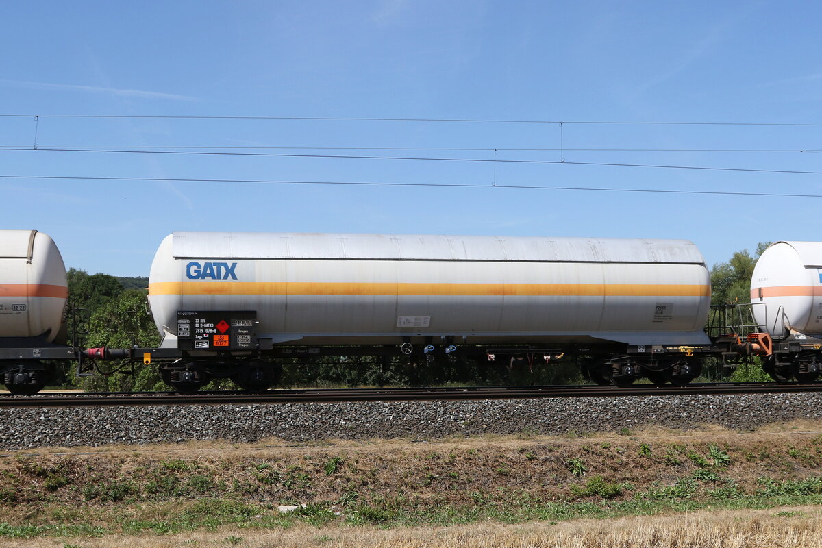 7819 078 (Zags) von  GATX  am 8. August 2022 bei Himmelstadt am Main.