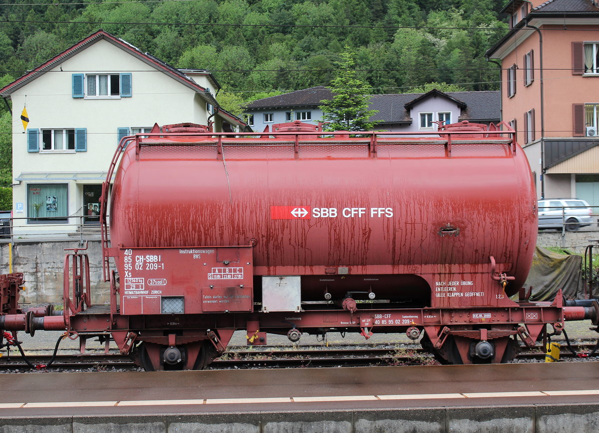 9502 209-1 war  am 23. Mai 206 im Bahnhof von Erstfeld abgestellt.