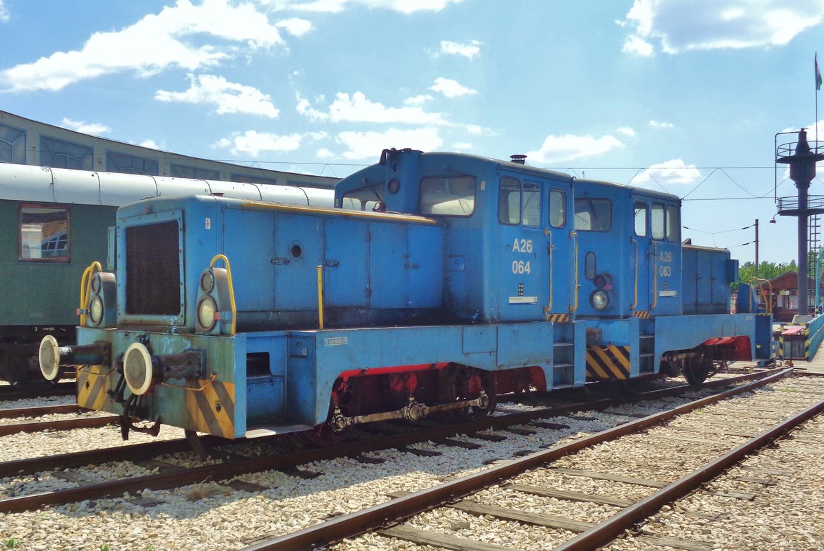 A 26-064 steht am 12 Mai 2018 ins Eisenbahnmuseum Budapest.
