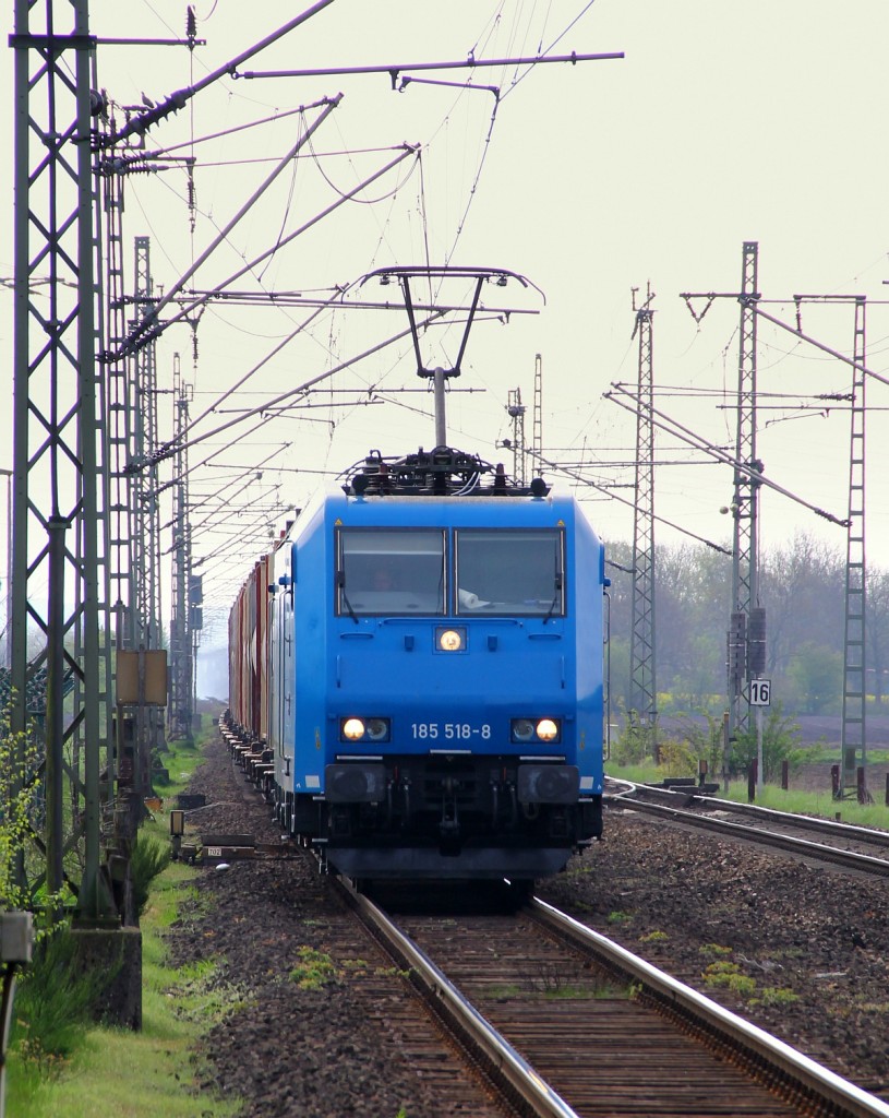 AlphaTrains/TXL 185 518-8 aufgenommen in Jübek am Haken hat sie den Zementexpress aus Deuna. 25.04.2014