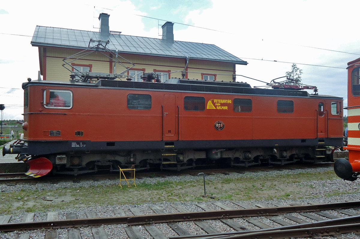 Altbauellok 828 der Veterantog Kalmar steht am 12 September 2015 ins Eisenbahnmuseum von Gävle.