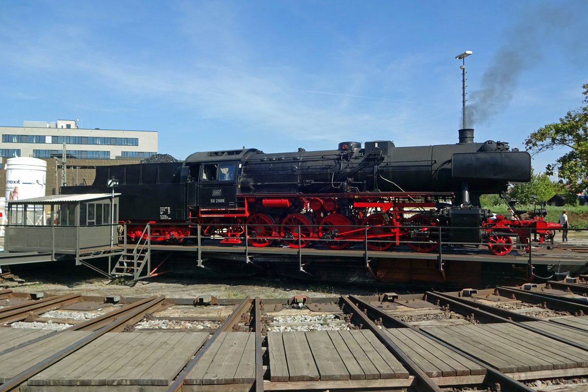 Am 15 September 2019 war 50 2988 ins Süddeutsches Eisenbahnmuseum Heilbronn. 