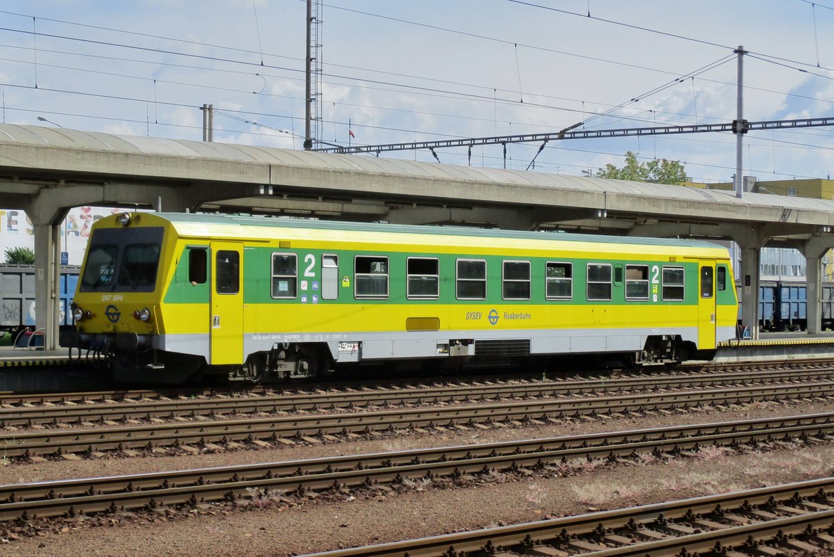 Am 5 Mai 2018 treft GySEV 247 504 -eine frhere BB 5047- in Bratislava-Petrzalka ein. 