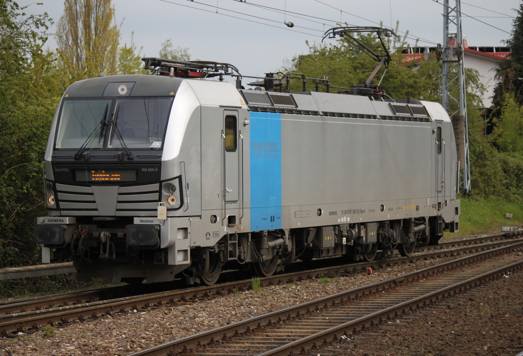 Am Nachmittag des 06.05.2017 war die Railpool Siemens Vectron 193 805-9 zu Gast in Rostock-Bramow.