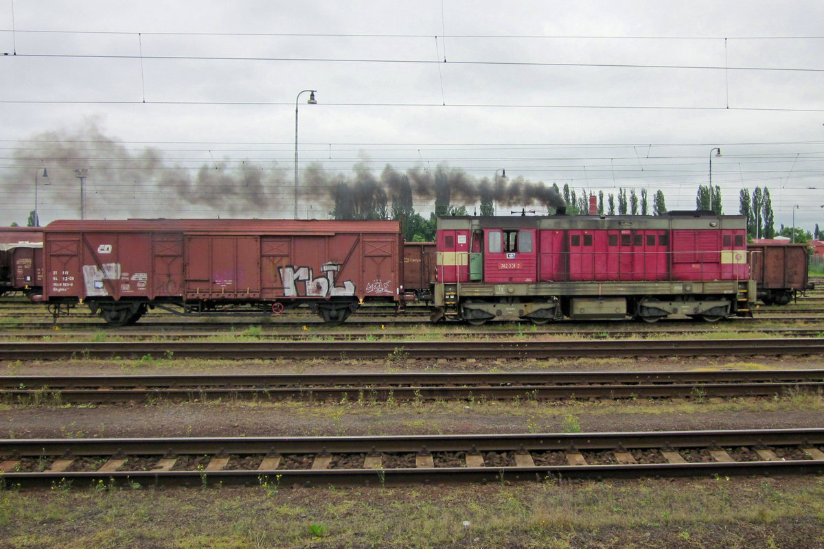 An miesen 4 Juni 2013 rangiert CD 742 331 in Pardubice.