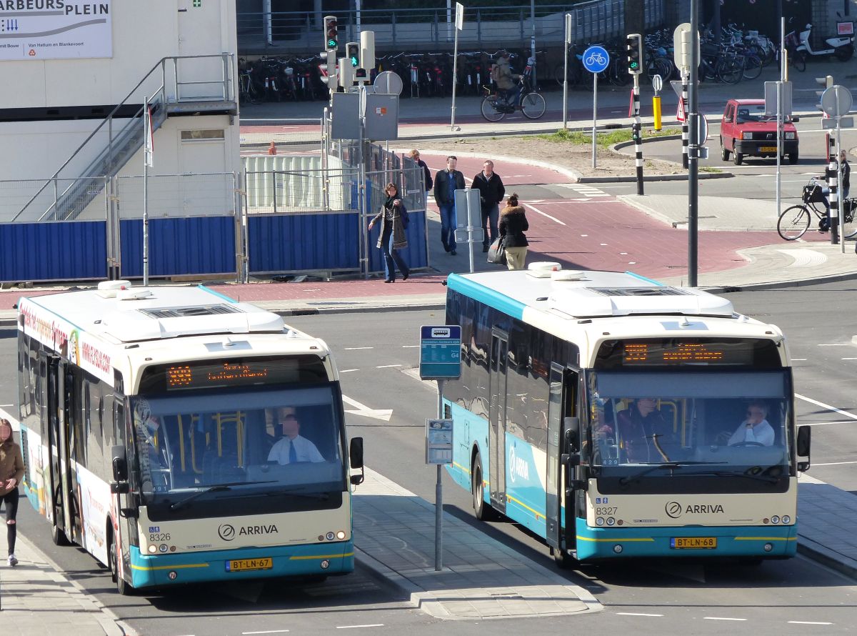 Arriva Bus 8326 und 8327 DAF VDL Berkhof Baujahr 2007. Jaarbeursplein, Utrecht  01-04-2016.

Arriva bus 8326 en 8327 DAF VDL Berkhof bouwjaar 2007. Jaarbeursplein, Utrecht  01-04-2016.