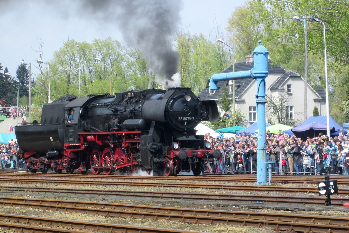Auch 52 8079 war anwesend in Wolsztyn am 30 April 2018. 