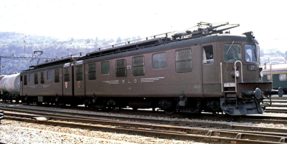 BLS Ae 8/8 Nr.273 in Brig am 20.08.1973.