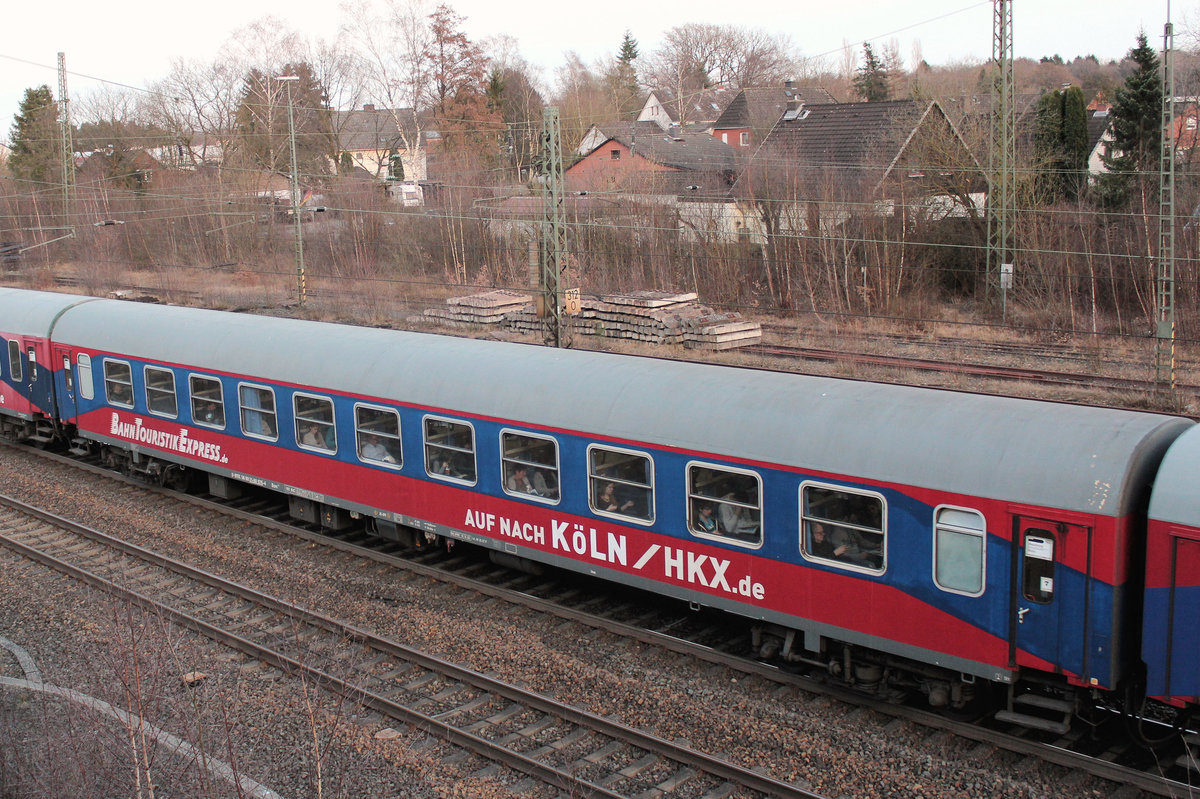 BTE Wagen in Diensten des HKX-Hamburg-Köln-Express. Tostedt den 12.03.2017