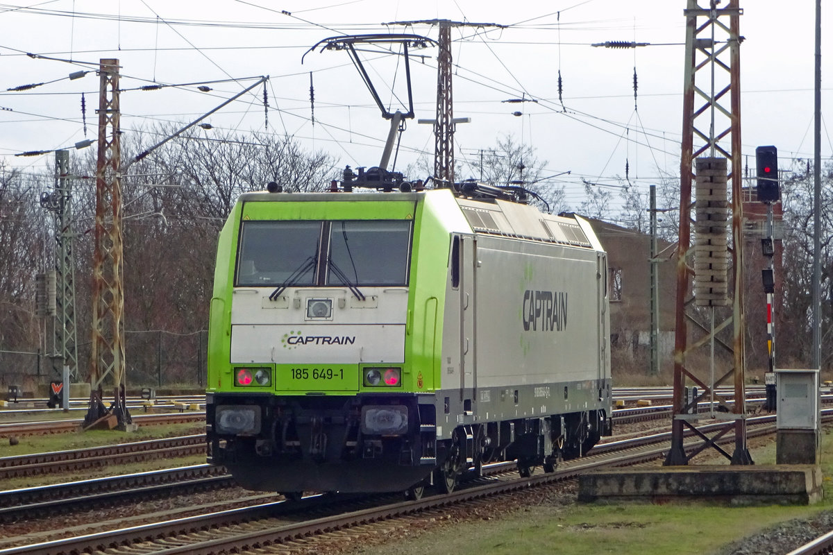 CapTrain 185 649 durchfahrt am 25 Februar 2020 Frankfurt-am-Oder.