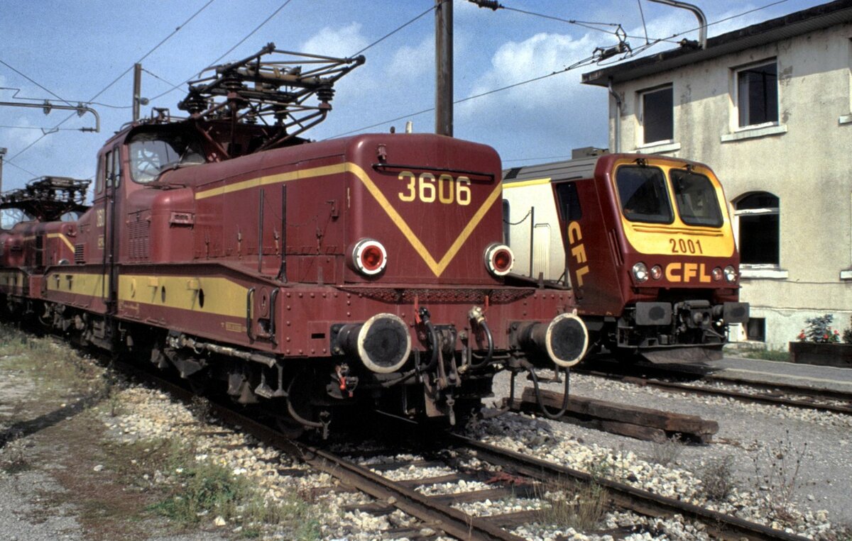 CFL 2001 und 3602 in Luxemburg im September 1992.