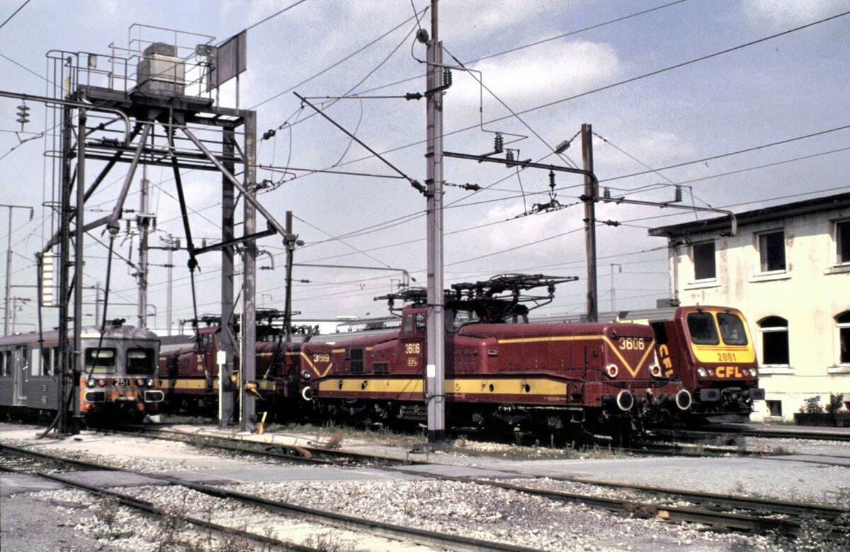 CFL Nr.251; 3606 und 2001 in Luxemburg im September 1992.