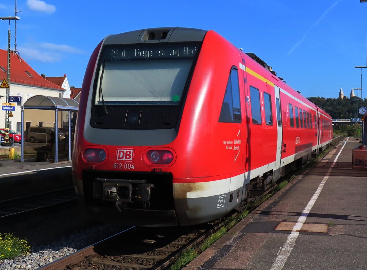 DB 612 004 steht am 20 September 2024 in Schwandorf.