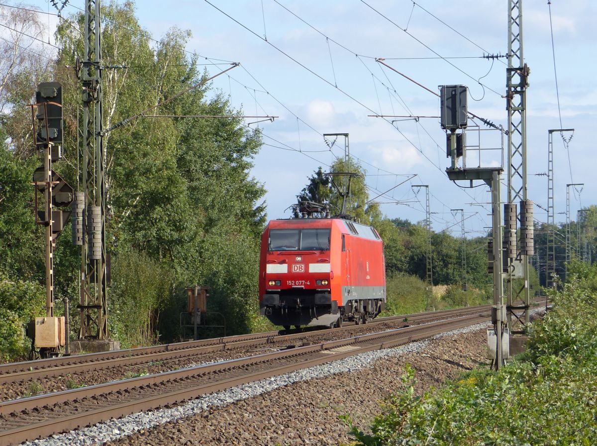 DB Cargo Lok 152 077-4 Devesstrae, Salzbergen 13-09-2018.

DB Cargo loc 152 077-4 Devesstrae, Salzbergen 13-09-2018.